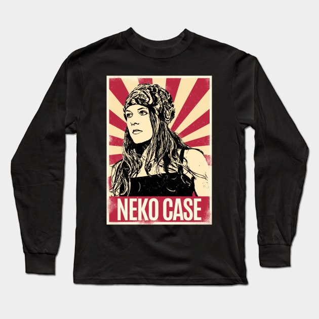 Retro Vintage Neko Case 80s Long Sleeve T-Shirt by Play And Create